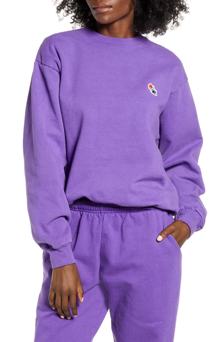 Melody Ehsani ME. Rose Crewneck Sweatshirt, Main, color,