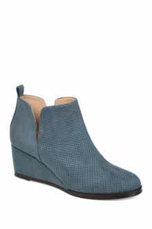 Journee Collection Mylee Perforated Wedge Bootie