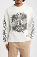 MEMORY LANE Bomberhorn Cross Oversize Long Sleeve Waffle Graphic T-Shirt