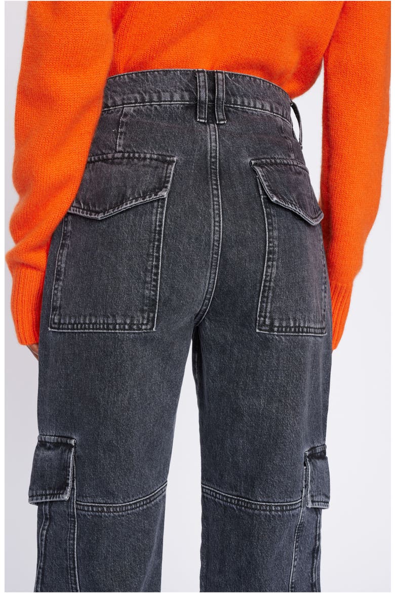 High Waist Utility Straight Leg Jeans, Alternate, color, ASTRAY