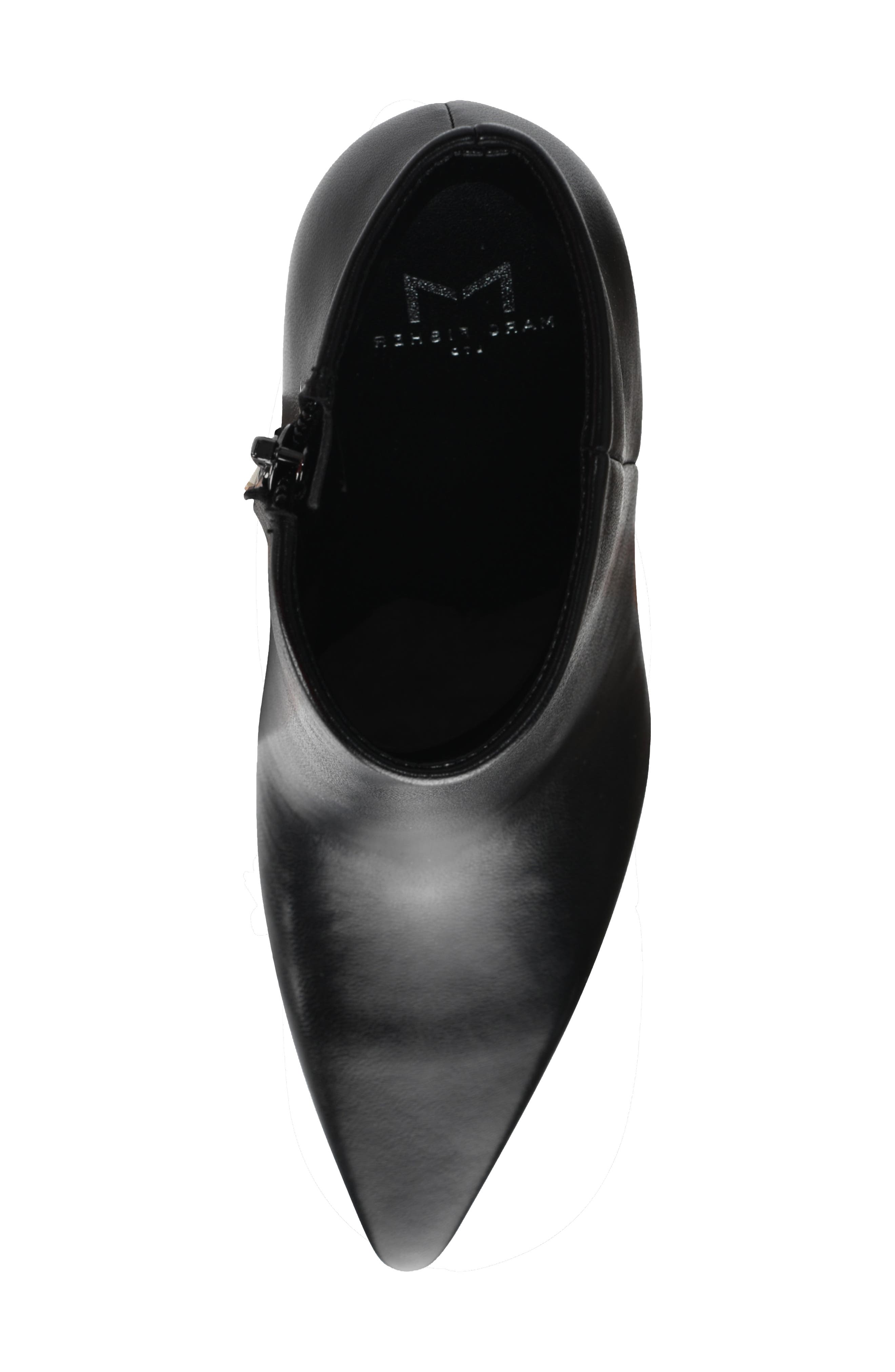 Kulika Leather Pointed Toe Bootie, Alternate, color, BLACK LEATHER