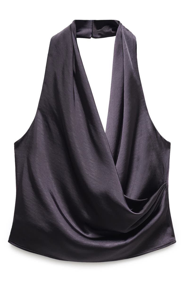 MANGO Satin Halter Top, Alternate, color, 