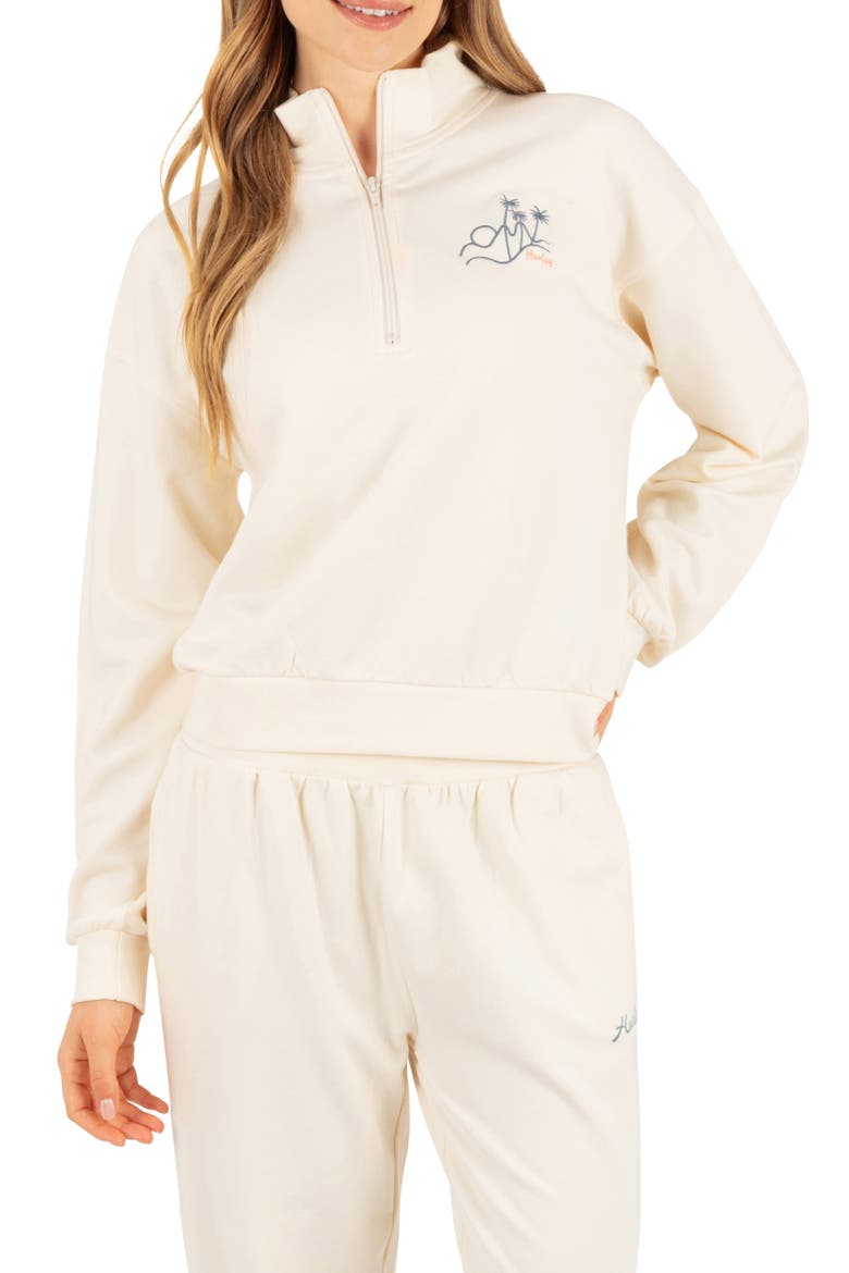 Island Life Quarter Zip Pullover, Main, color, CREAM