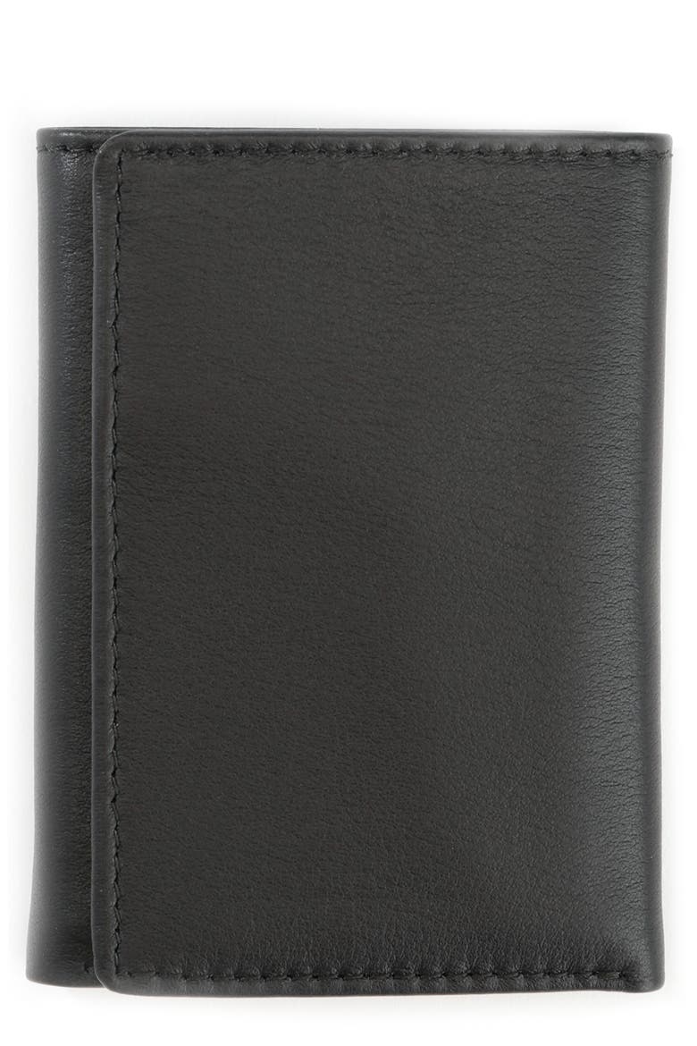 Personalized Trifold Wallet, Main, color, BLACK- DEBOSS