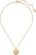 Kate Spade New York crystal initial heart locket necklace