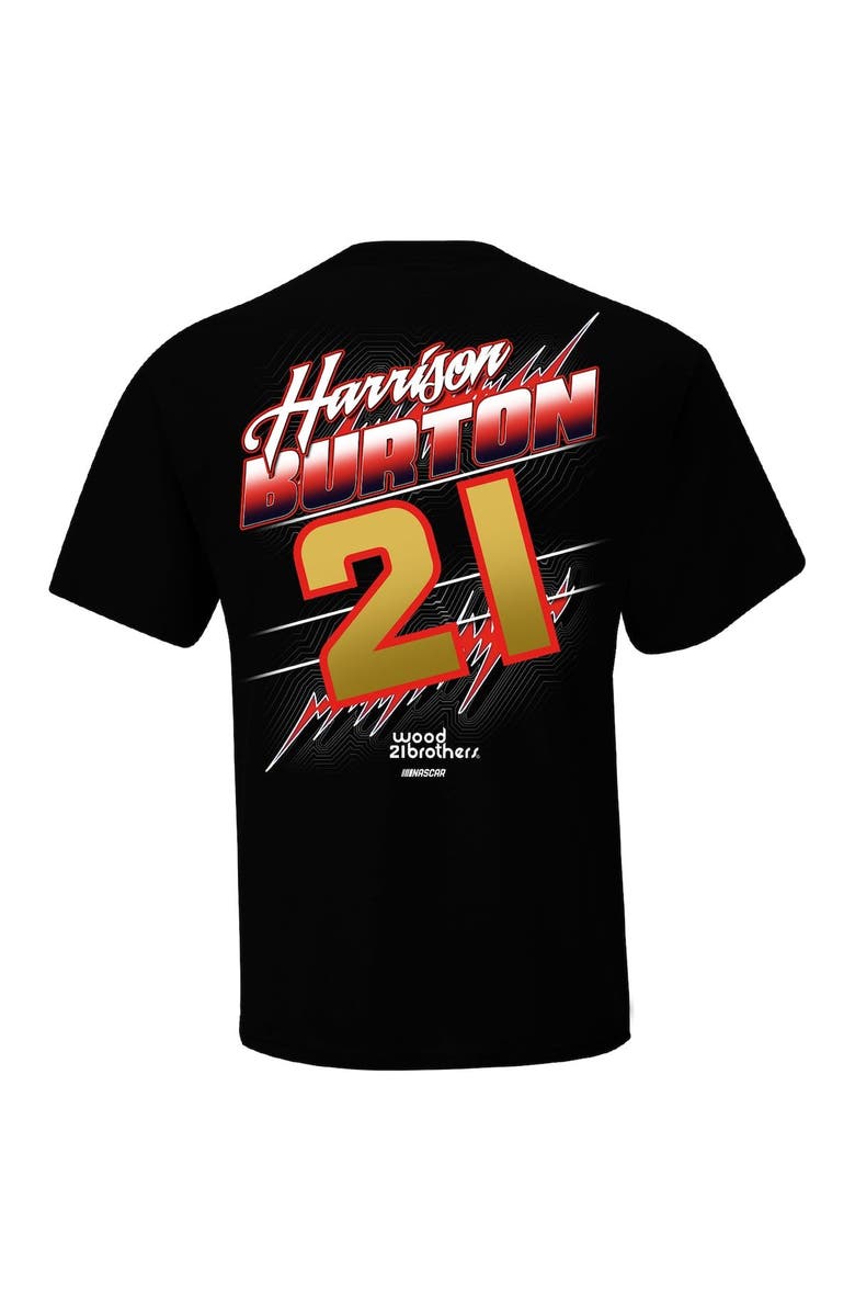 CHECKERED FLAG Men's Checkered Flag Black Harrison Burton Motorcraft Groove T-Shirt, Alternate, color,