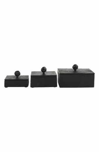 Contemporary Set of 3 Decorative Marble Boxes