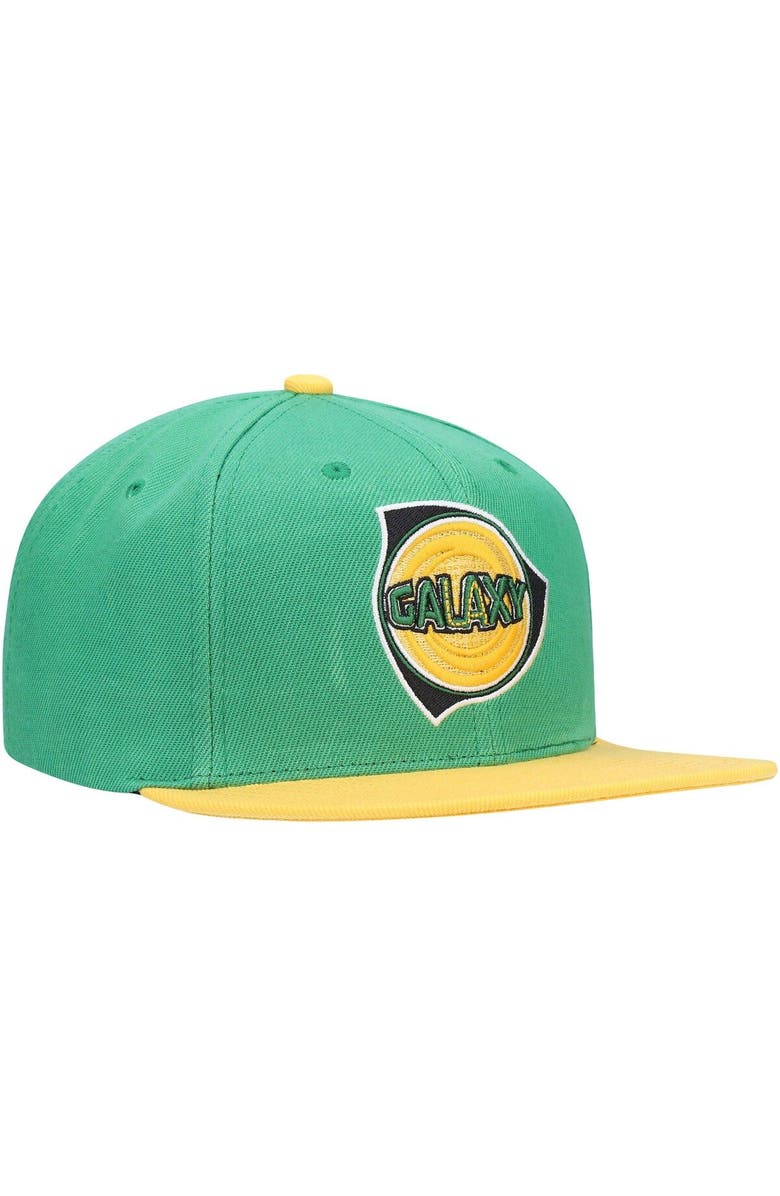 Mitchell & Ness Men's Mitchell & Ness Green LA Galaxy Historic Logo Since '96 Two-Tone Snapback Hat, Alternate, color, 