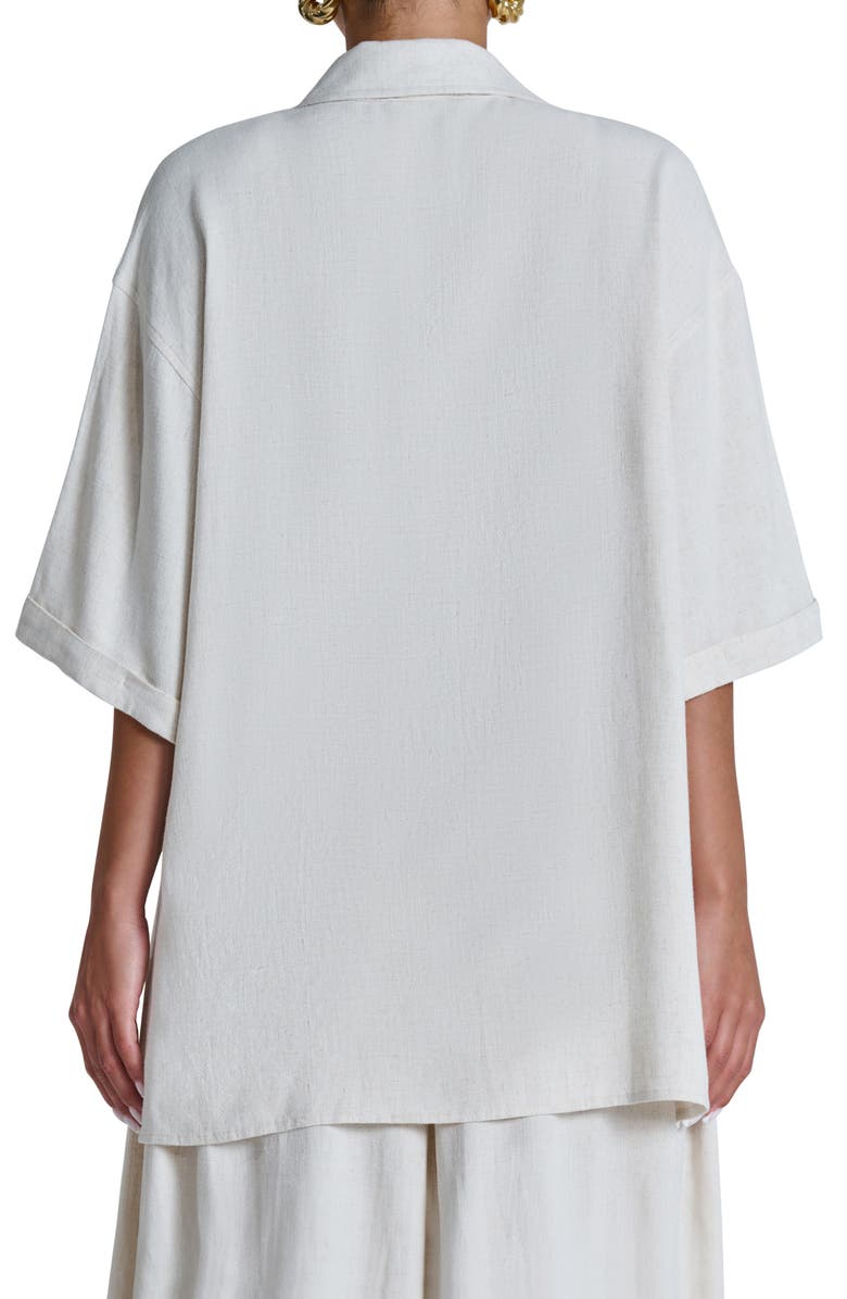 Naked Wardrobe Cotton & Linen Shirt, Alternate, color, 