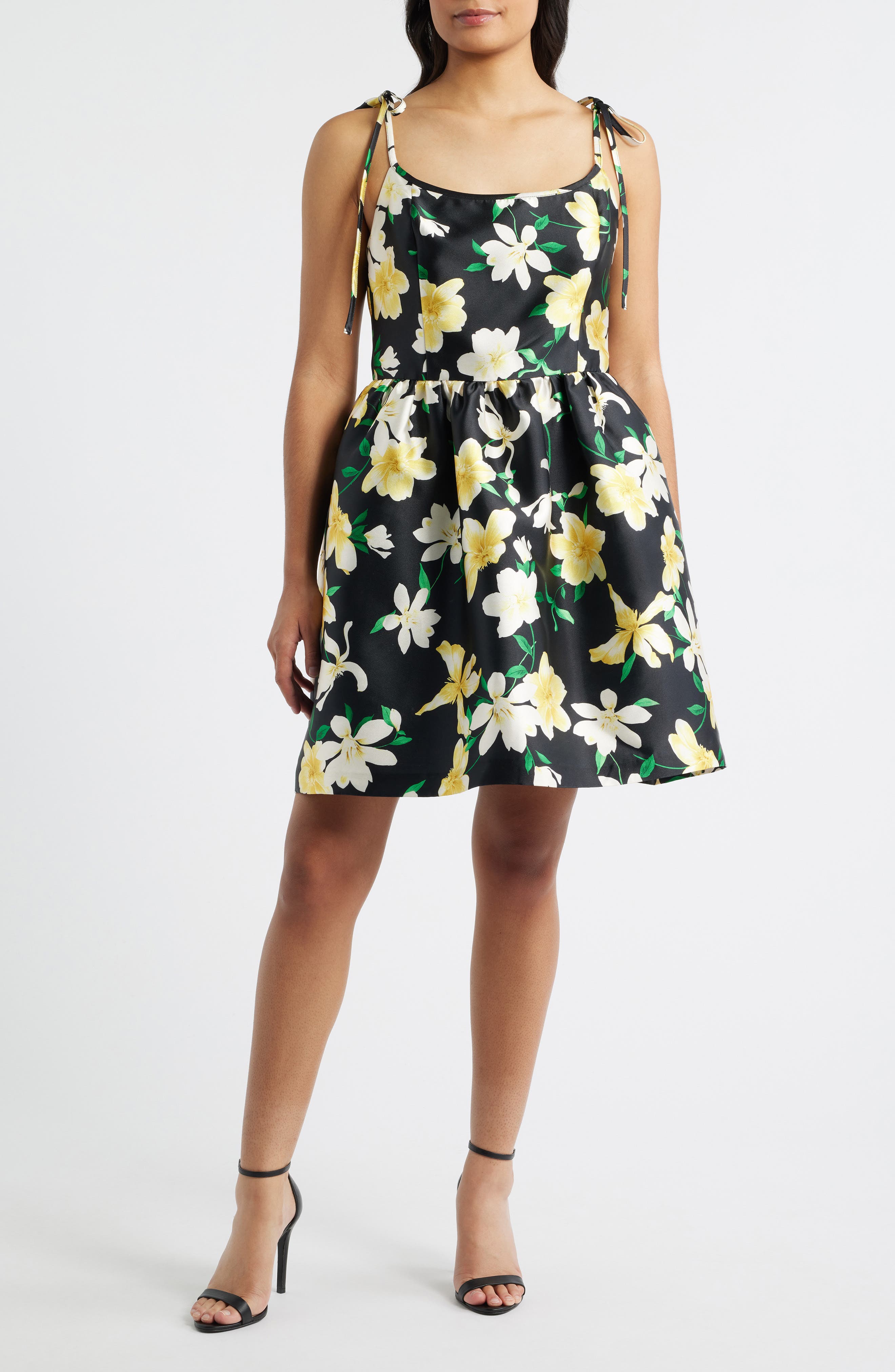 Floral Tie Strap Minidress