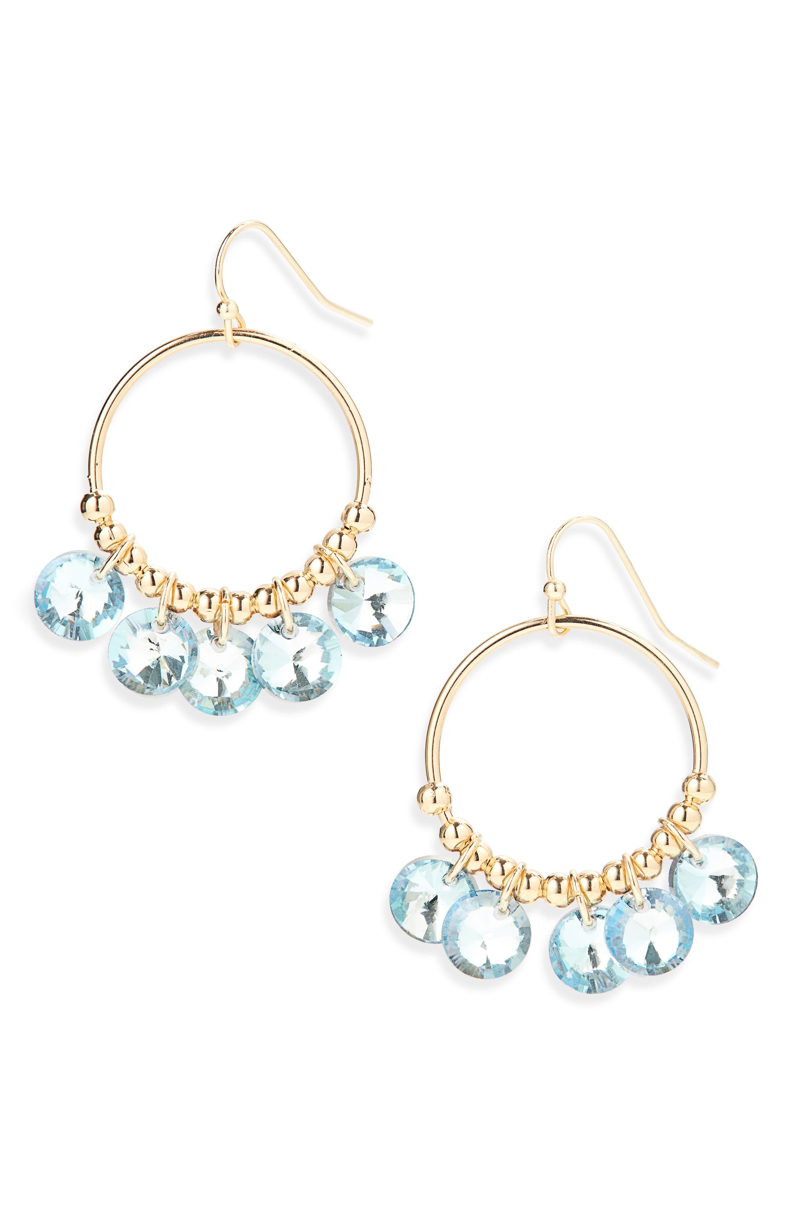 Cara Crystal Hoop Earrings