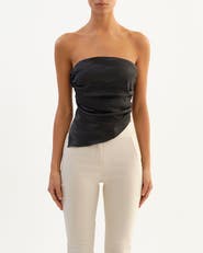 LAMARQUE BAILA | Asymmetric Satin Scarf Top