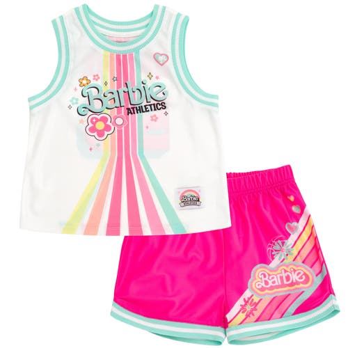 Barbie Athletic Tank Top & Shorts Set In Multi