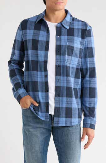 Plaid Knit Shirt Jacket