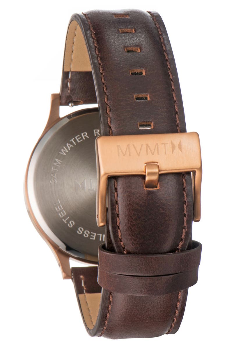 MVMT WATCHES MVMT Leather Strap Watch, 40mm, Alternate, color, 