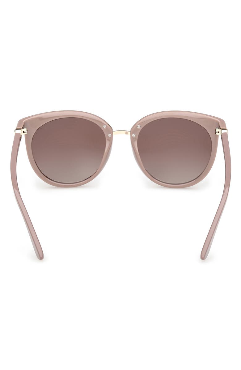GUESS Round Sunglasses, Alternate, color, Shiny Beige / Gradient Brown