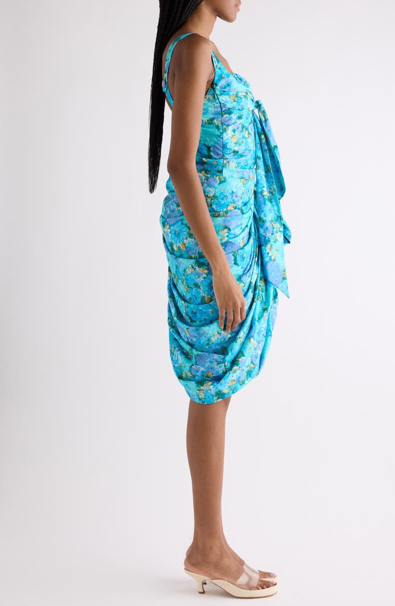 Chloé Daisies Print Organic Cotton Poplin Dress, Alternate, color, Multicolor Blue