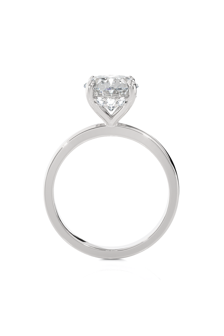 Certified 3.10Ct Oval Diamond Hidden Halo Engagement Ring 14k Gold Lab Grown, Alternate, color, 14k White Gold