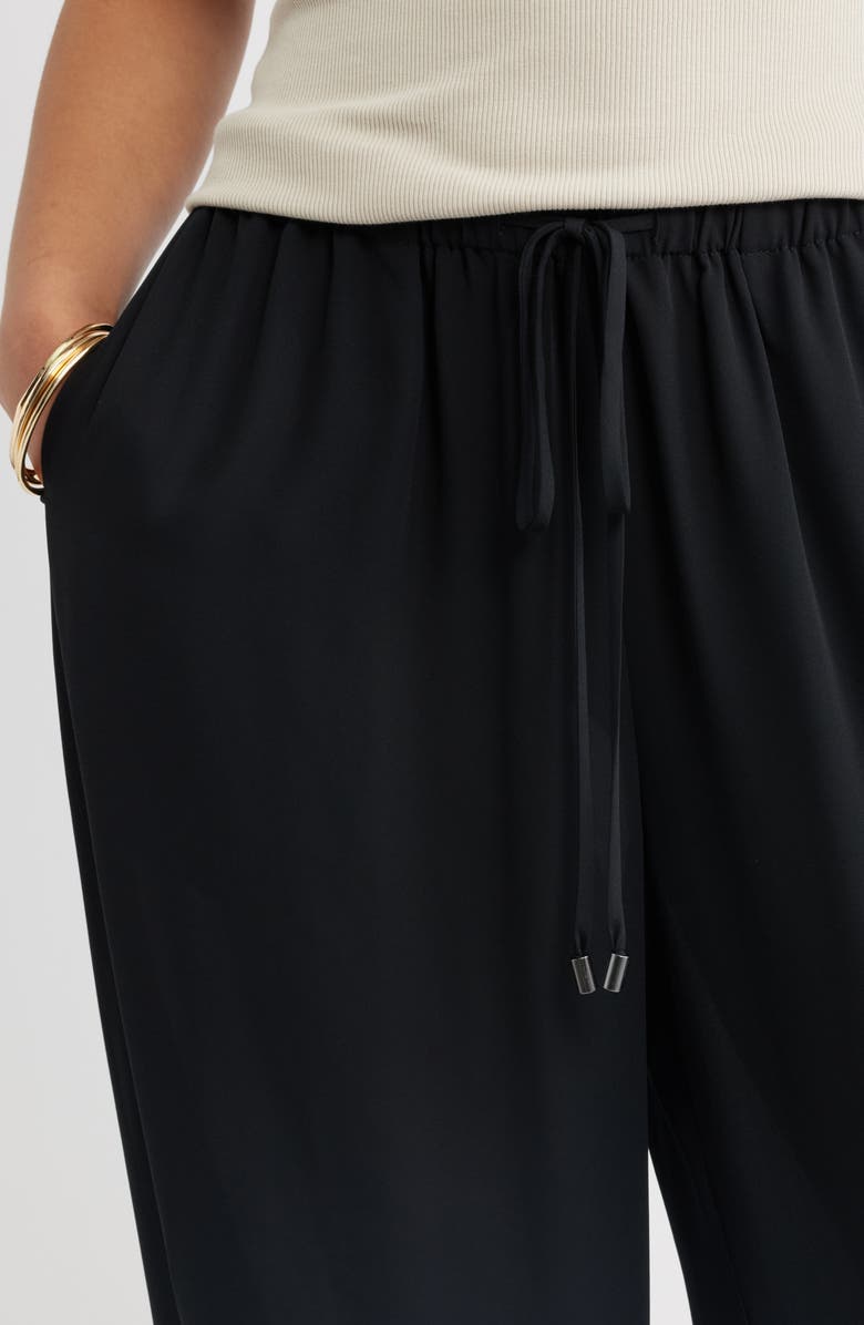 Open Edit Tie Waist Balloon Pants, Alternate, color, Black