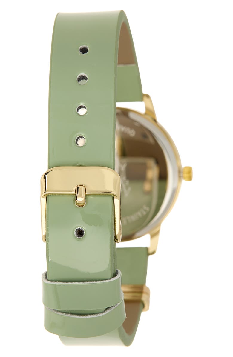 AMERICAN EXCHANGE Faux Leather Strap Watch, 31mm, Alternate, color, 