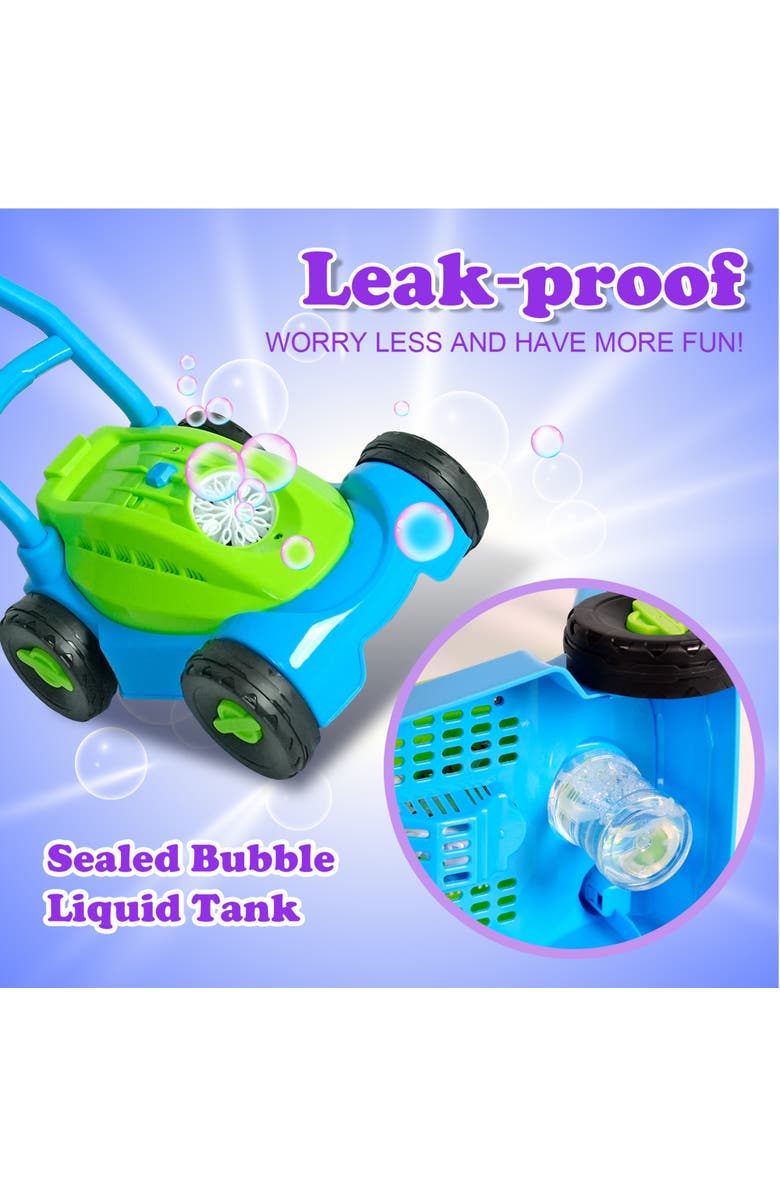 Easy Playhouse Lawn Mower Bubble Machine, Lights & Sounds, Outdoor Pretend Play, Alternate, color, Multicolored