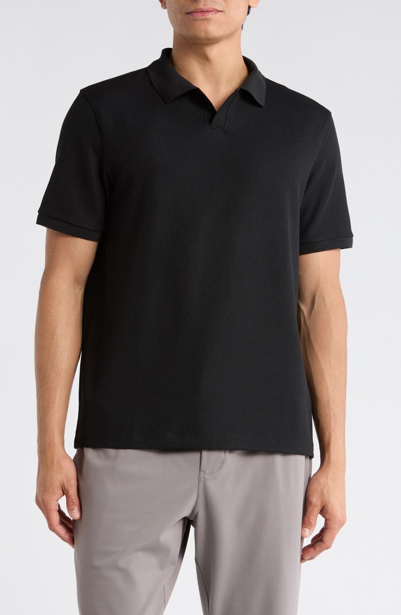 Z by Zella Johnny Collar Golf Polo, Main, color, Black