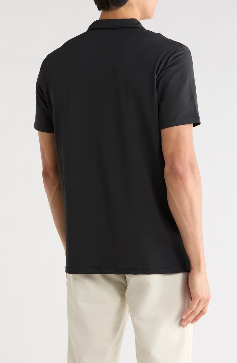 90 DEGREE BY REFLEX Short Sleeve Jersey Polo, Alternate, color, Black