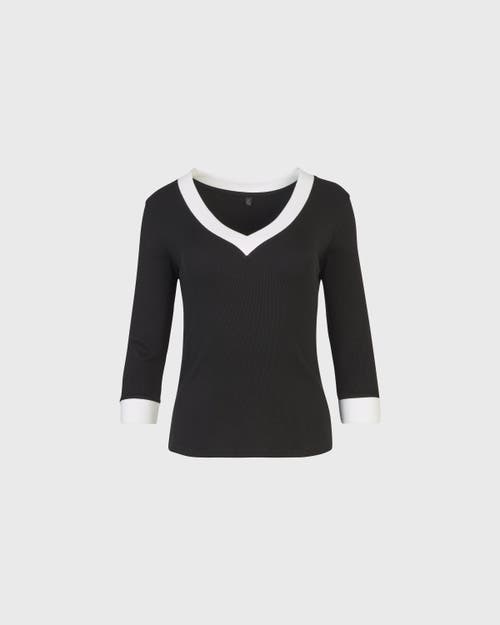 Anne Fontaine Sol Knit Top In Black