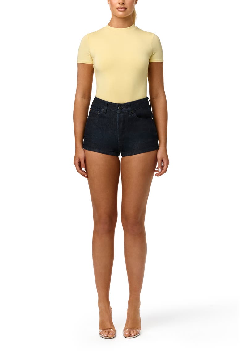 Smooth Crewneck Bodysuit, Alternate, color, BUTTERCREAM