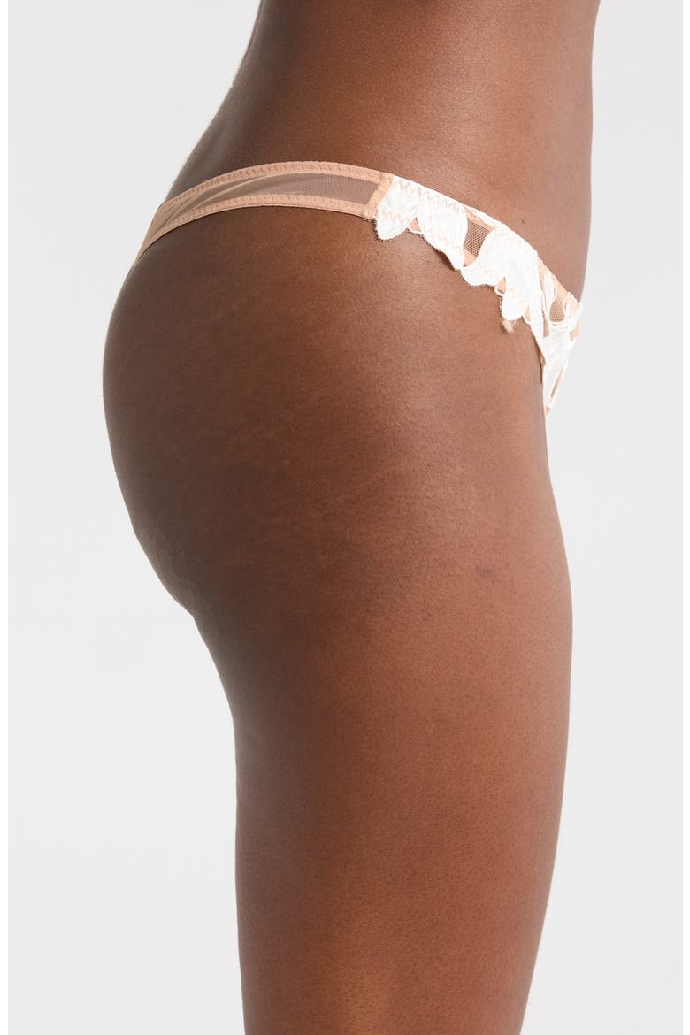 Lily Embroidered Hipster Thong, Alternate, color, IVORY
