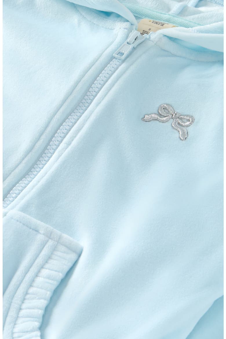 Kids' Cozy Zip-Up Hoodie, Alternate, color, BLUE SPRAY BOW EMBROIDERY