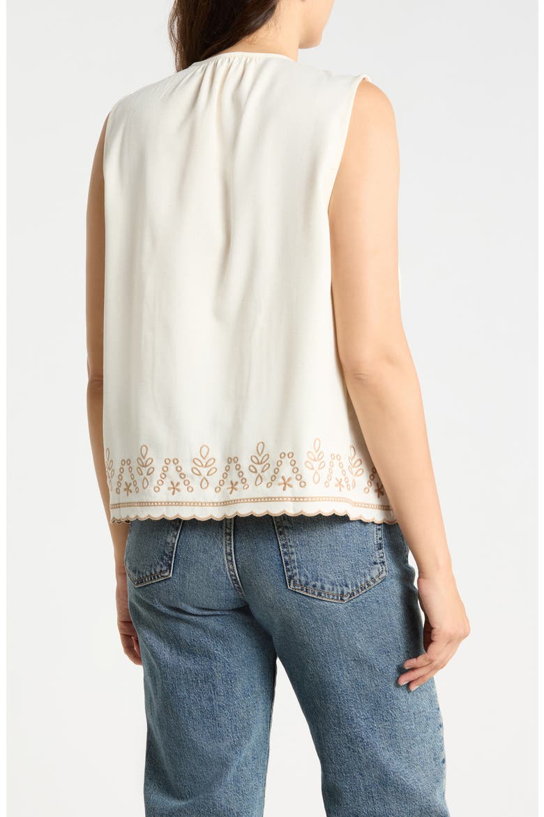 Embroidered Shell, Alternate, color, FAWN/ TAOS TAUPE