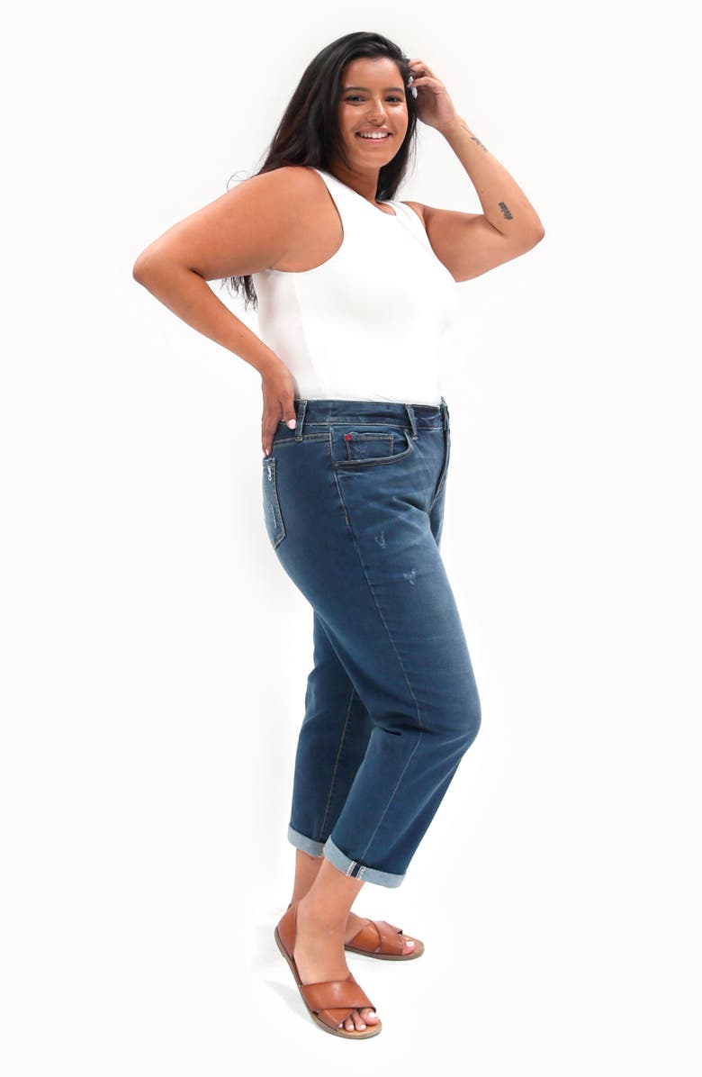 SLINK Jeans Mid Rise Crop Boyfriend Jeans, Alternate, color, Kennedi