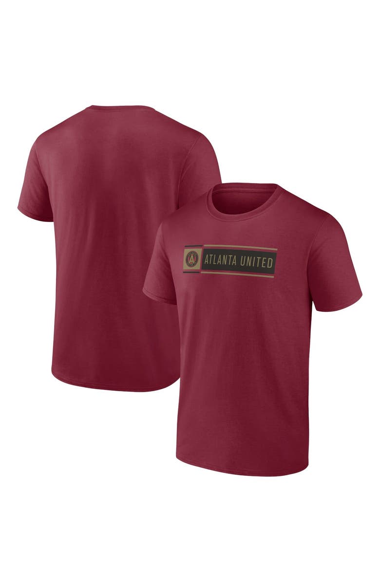 FANATICS Men's Fanatics Branded Red Atlanta United FC Block T-Shirt, Alternate, color, 