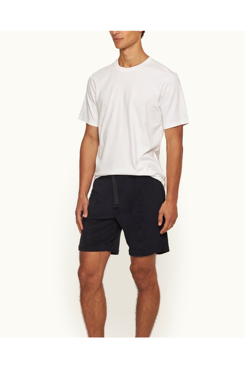 Trevone Towelling Classic-Fit Drawcord Sweat Shorts, Main, color, NIGHT IRIS