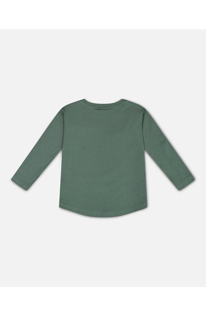 Deux par Deux Little Boy's Long Sleeve T-Shirt With Print Forest Green, Alternate, color, 