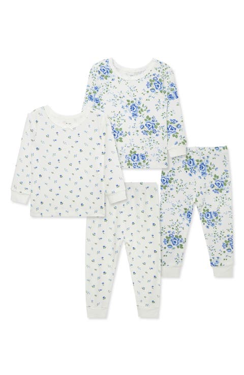 Floral Toile 2-Pack Stretch Viscose Pajama Set (Baby)