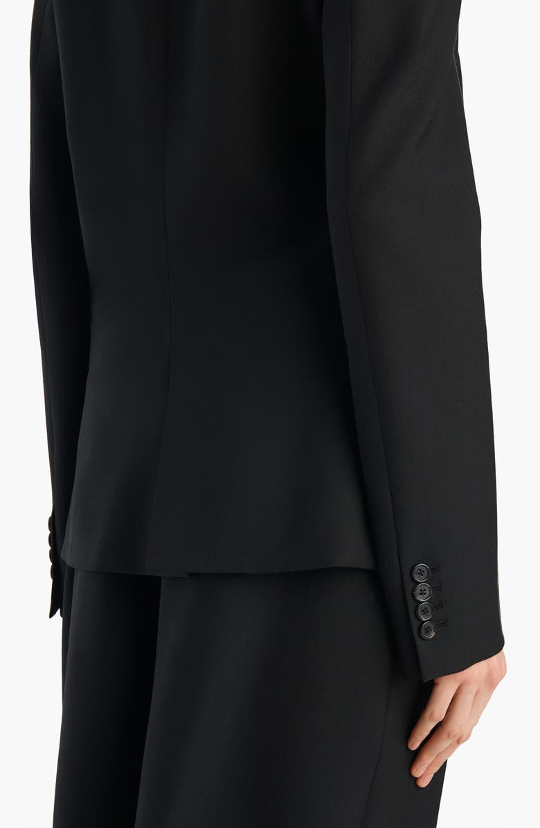 Khaite Rolo Double Breasted Wool & Silk Jacket, Alternate, color, Black