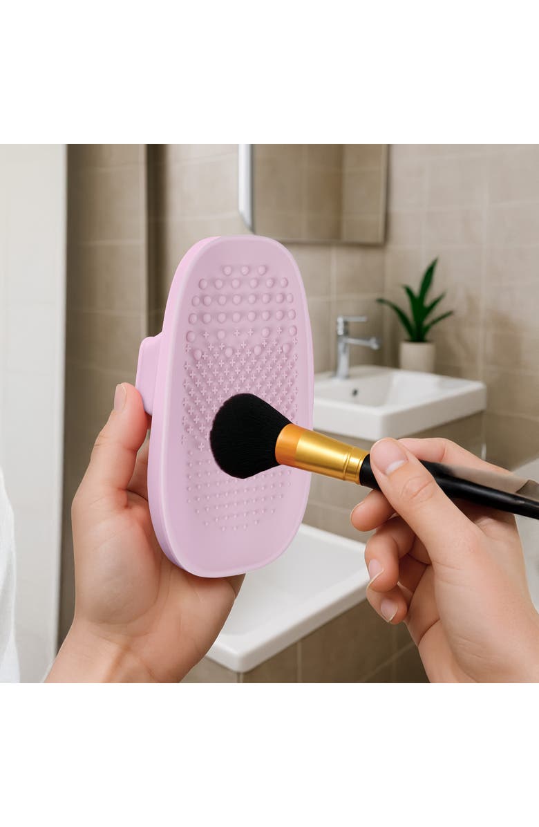 PURSONIC Studio Makeup Brush Set (5-Piece) & Silicone Beauty Brush Cleaning Tool, Alternate, color, Multicolor