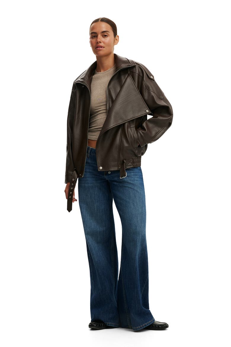 Women's Cove Biker Jacket, Alternate, color, Cocoa Bark