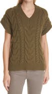 FRAME Cable V-Neck Sweater
