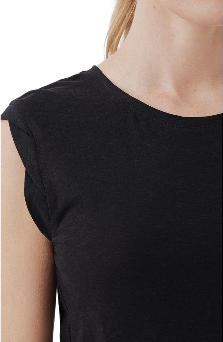 Pact Organic Featherweight Slub Muscle Tee, Alternate, color, Black