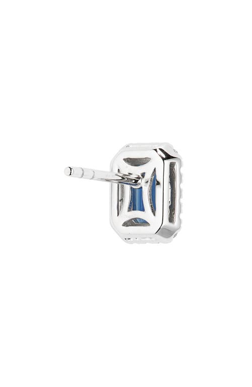 Valani Atelier Sapphire & Diamond Halo Stud Earrings In 14k White Gold