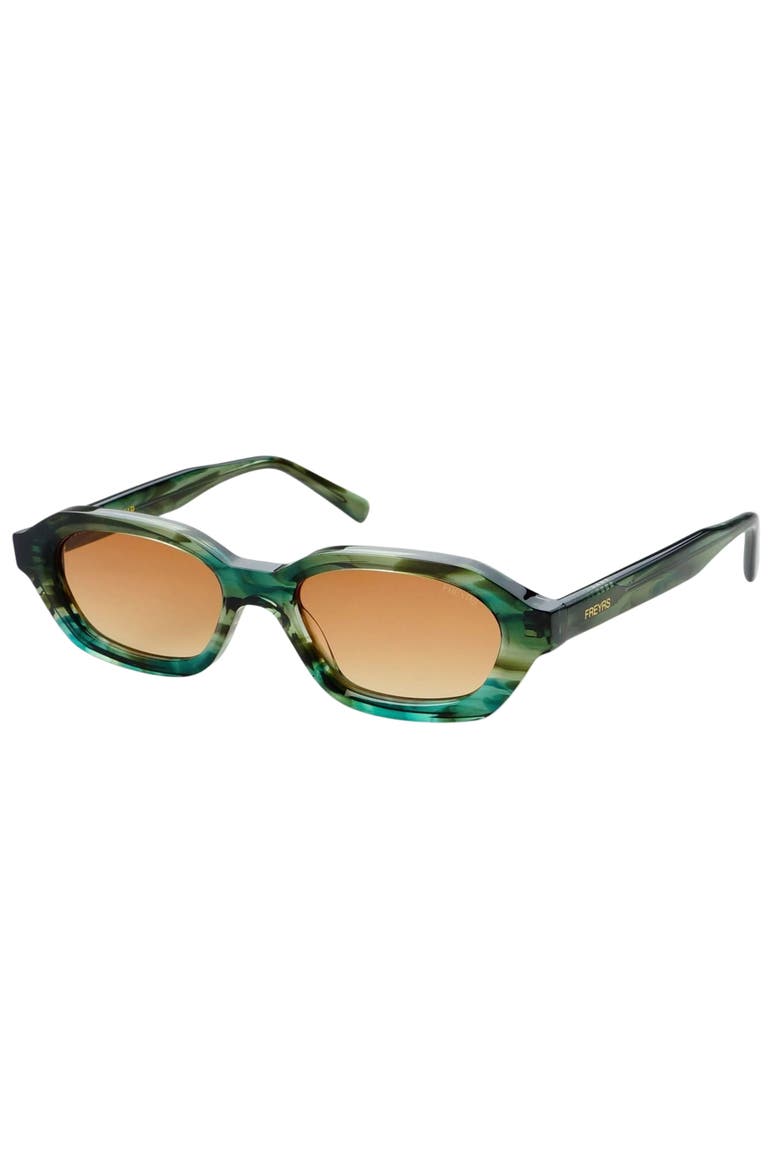 Tokyo Small Rectangular Sunglasses, Alternate, color, Emerald