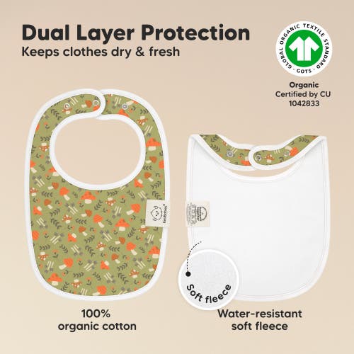 Keababies 8-pack Baby Drool Bibs In Fall Spores
