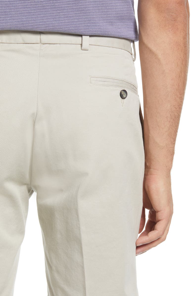 Berle Charleston Khakis Flat Front Chino Shorts, Alternate, color, Stone