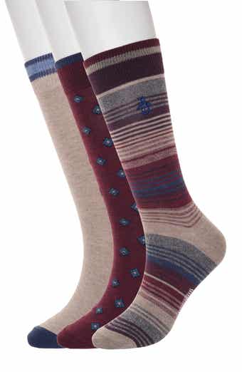 Original Penguin Marled Stripe Assorted 3-Pack Crew Socks