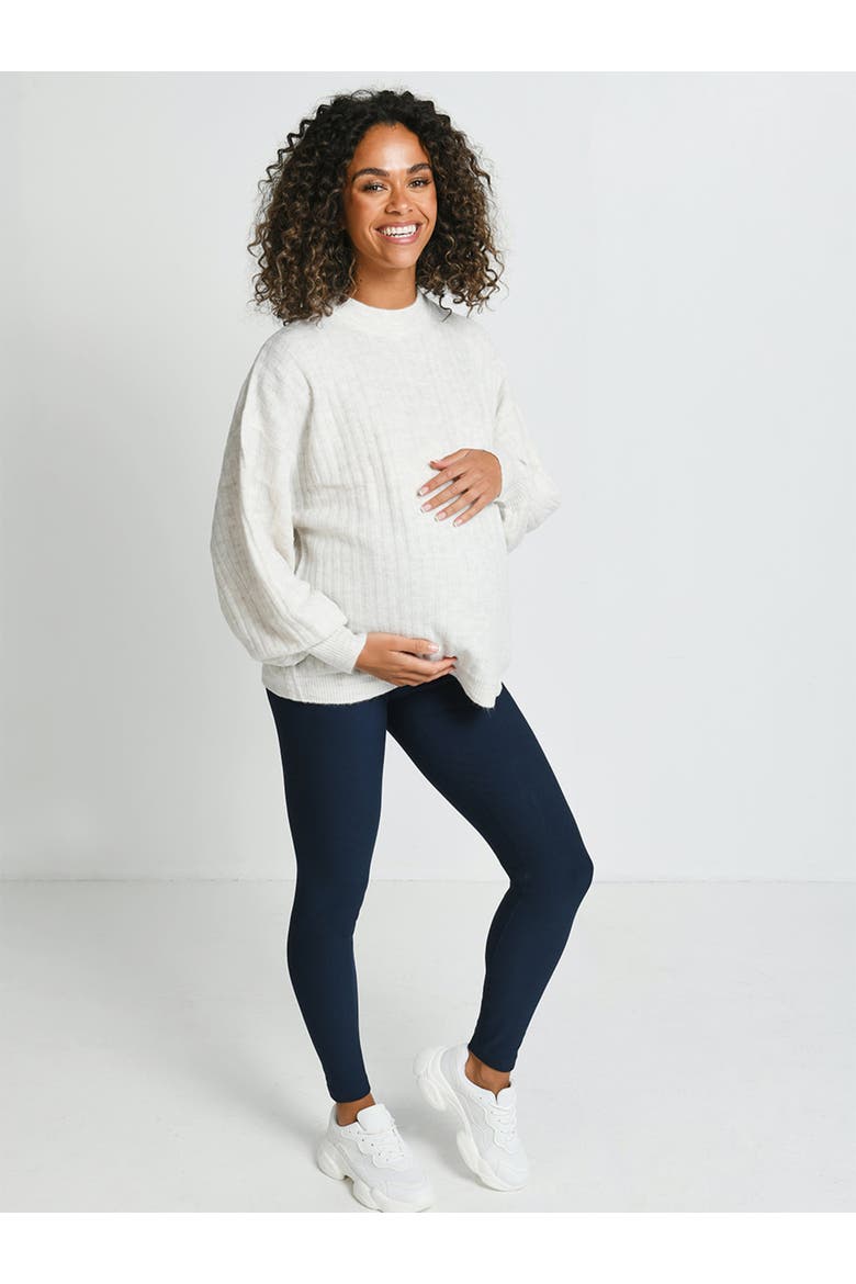 Maternity Winter Leggings, Alternate, color, Navy