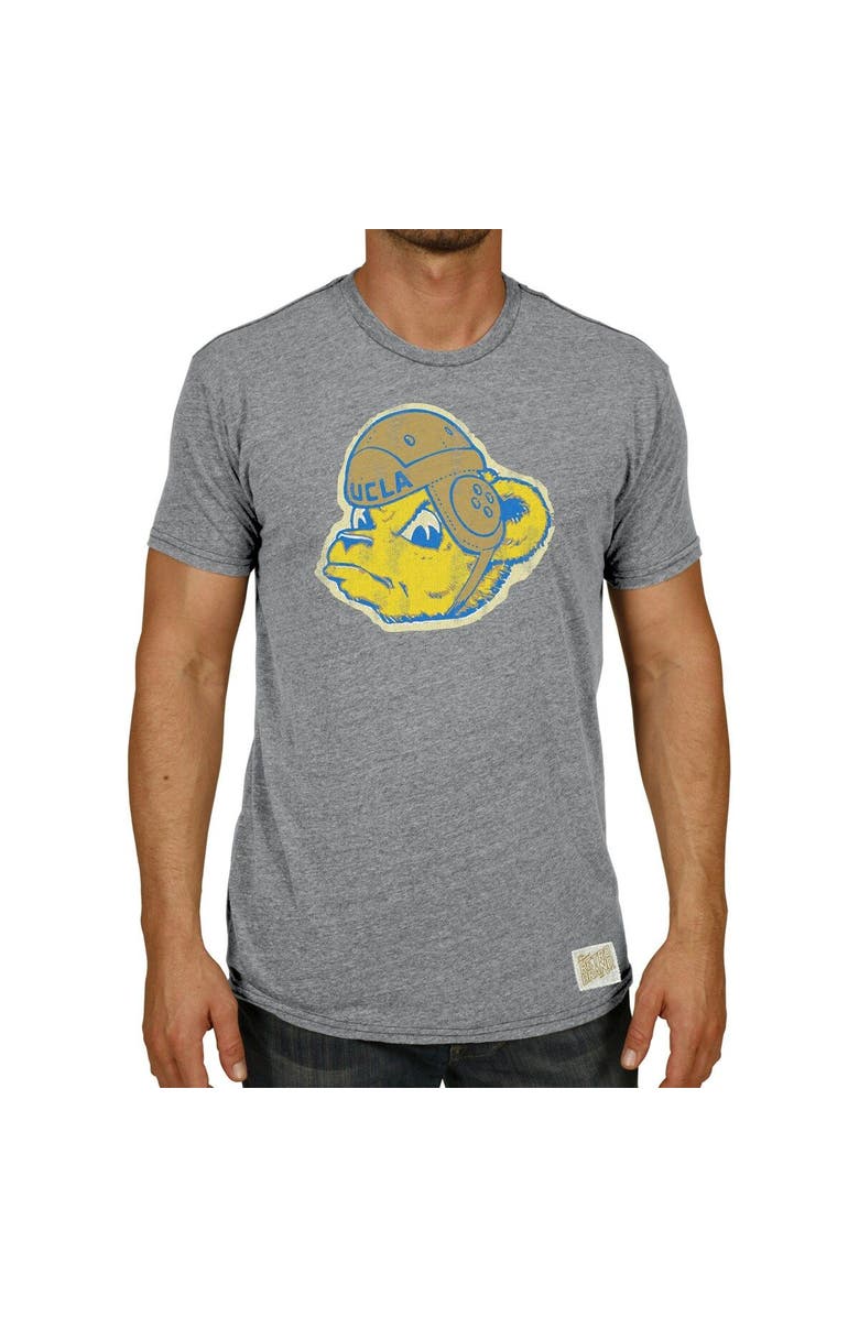 Retro Brand Men's Original Retro Brand Heathered Gray UCLA Bruins Vintage Logo Tri-Blend T-Shirt, Alternate, color, 