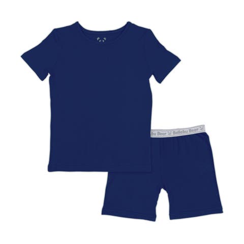 Starry Night Blue Kids 2-Piece Short Sleeve & Shorts Pajama Set